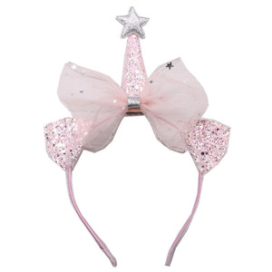 Princess Crown Tiara fermaglio per capelli da ragazza fascia magica bacchetta fascia per capelli velo accessori per capelli per bambini - Product Image 6