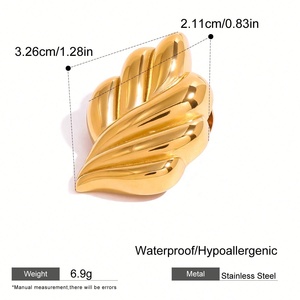 Broche de corsage personnalisée, bijoux fantaisie, design feuille, étanche, luxe léger, accessoires glamour, vente en gros - Product Image 6