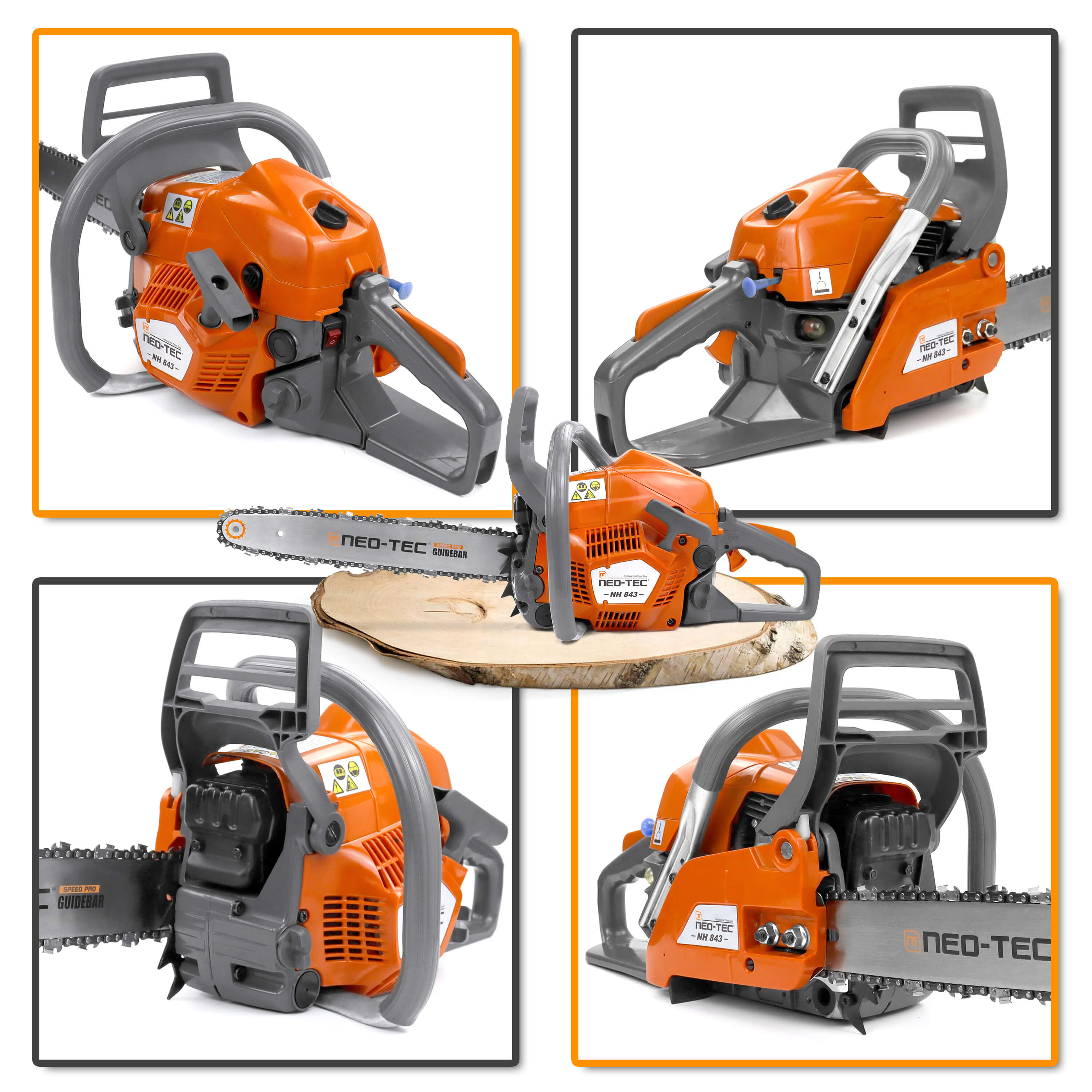 NEOTEC NH843 Chainsaw - Powerful 43cc Gasoline Tree Cutter