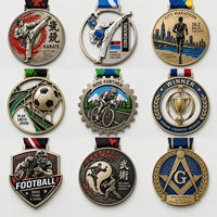 Médaille sportive scolaire personnalisée découpée, plaquée argent, pour athlétisme, natation, football, récompense, médaillon estampé, reconnaissance d'équipe
