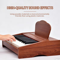 Piano numérique droit en bois massif pour enfants, clavier miniature avec mécanisme à marteaux, 25 touches et étui, cadeau pour bébé