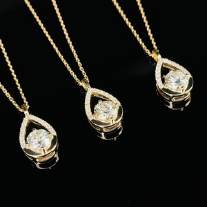 สร้อยคอจี้เพชรทอง18K 14K 10K 9K ดีไซน์ HUAZHONG-GEM เครื่องประดับแฟชั่นสำหรับงานหมั้นที่ได้รับการรับรองจาก IGI - Product Image 1