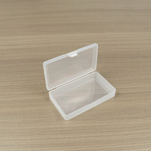Transparent Plastic Rectangle Storage Box 5x5x1.6cm Covered Jewelry And Ornament Container Mini <b>Display</b> <b>Case</b> For Chip Sample - Product Image 4