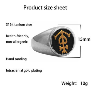 <b>Men's</b> Anchor Pattern Titanium Steel <b>Ring</b> <b>Silver</b> And Gold Retro Punk Style Jewelry Gift For <b>Men</b> - Product Image 5