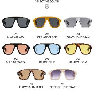 Gafas de Sol de Gran Tamaño con Logotipo Personalizado, Estilo Vintage 2025, Montura Cuadrada, Protección UV400, Gafas de Sol de Piloto para Hombre y Mujer - Product Image 5