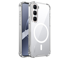 Étui de téléphone magnétique sans fil antichoc transparent TPU+PC N52 pour INFINIX Hot60 PRO SPARK GO 2 40C PRO POVA 7 Ultra