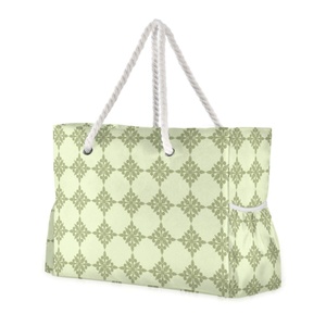 Sac de plage et de courses extra large ULU matelassé, imprimé personnalisé Hawaï, réutilisable, écologique, imperméable, avec corde, pour le voyage - Product Image 1