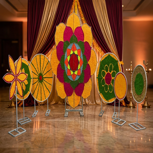 Punjabi Wedding Backdrop Stylish Wedding Mehndi Night Decoration Props Muslim Heena Party Customized IN;10122740 Iron - Product Image 5