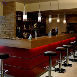 Barra de <span class=keywords><strong>Bar</strong></span> de Diseño Clásico Personalizada en Forma de L con Luces LED para Restaurante o Club - Product Image 6