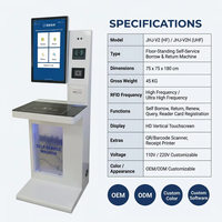 Kioscos de Autopago para Bibliotecas HAUMR, Kiosco de Autoservicio para Bibliotecas, Equipo para Devolver y Prestar Libros, Lector de Tarjetas HF de Pie, Disponible las 24 Horas