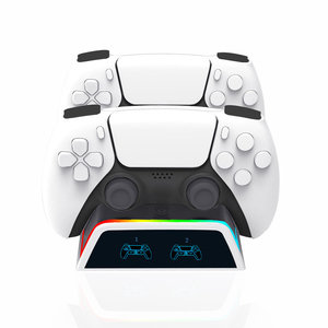 Soporte de carga doble de luz deslumbrante para controlador <span class=keywords><strong>PS5</strong></span> para controlador inalámbrico PlayStation 5 con comunicación por cable colorida - Product Image 3