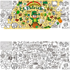 Mantel <span class=keywords><strong>de</strong></span> Papel para Colorear del Día <span class=keywords><strong>de</strong></span> <span class=keywords><strong>San</strong></span> <span class=keywords><strong>Patricio</strong></span> Pafu 2026, Mantel Desechable para Niños - Product Image 3