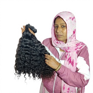 100% venta al por mayor máquina doble trama natural rizado paquetes sin procesar virgen indio templo extensiones de cabello humano - Product Image 1