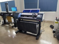 Plotter de Corte Láser de Tubo RF Metálico Dingfeng, Área de Trabajo de 800 mm, Resolución de 1200 dpi, Refrigeración por Agua CNC