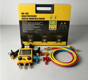 Manomètre numérique professionnel NECOOL MG-100C - Plage de mesure de -14,5 à 800 psi - Garantie d'un an pour les systèmes de climatisation automobile - Product Image 1