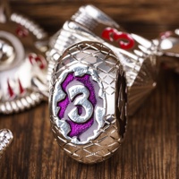 Ensemble de dés métalliques polyédriques 7 pièces avec logo personnalisé pour D&D RPG