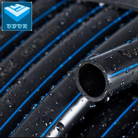 Tuyau en PEHD DN16-DN1600 pour l'alimentation en eau, tuyau en plastique PE 100 pour l'irrigation agricole et le drainage