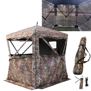 180 270 Degree See Through Customize Hunting Equipment Foldable Waterproof Outdoor Sports Camouflage Durable Pop Up Blind Tent