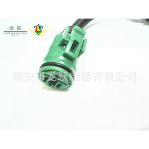 Adaptador de enchufe para alternador, de plástico verde, hembra, redondo a ovalado, conector Denso para alternador - Product Image 1
