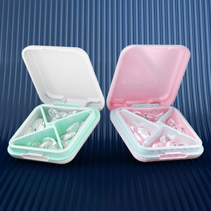 Boîte à pilules en plastique authentique fabriquée en Chine, quatre compartiments, mini boîte à médicaments portable pour 7 jours, hermétique et grande capacité - Product Image 4