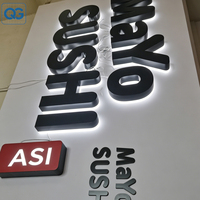 Maßgefertigtes 3D LED-Hintergrundbeleuchtetes Schild Outdoor Beleuchtete LED-Metallbuchstaben Leuchtreklame für Geschäfte und Werbung