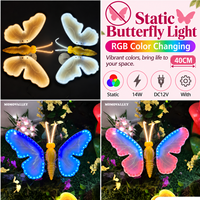 Momovalley Lumière LED Motif Papillon 3D Imperméable à Effet de Vol Réaliste pour Décoration de Jardin et de Parc Municipal