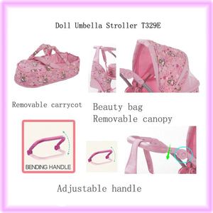 Passeggino per Bambole con Manico Regolabile, Stile Popolare, Ruote in Metallo di Lusso, <span class=keywords><strong>Giocattolo</strong></span> per Bambini - Product Image 4