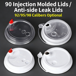 Couvercle multifonctionnel séparé en PP <span class=keywords><strong>pour</strong></span> gobelets à <span class=keywords><strong>bulles</strong></span>, café, gobelets en papier, accessoire d'emballage alimentaire jetable anti-fuite - Product Image 3