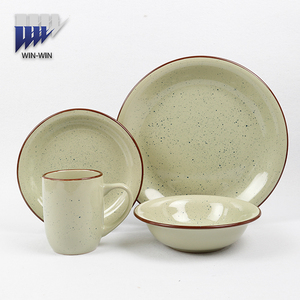 Color claro al por mayor logotipo personalizado 16 piezas Juego <span class=keywords><strong>de</strong></span> cena <span class=keywords><strong>de</strong></span> gres personalizado a buen precio y tiempo <span class=keywords><strong>de</strong></span> entrega rápido - Product Image 6