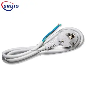 3.3 FT 1.0MM2 Replacement 3 in 1 EU 3pin male plug to 3 x EU 3pin female Sockets France 1 to 3 extension cord power strip