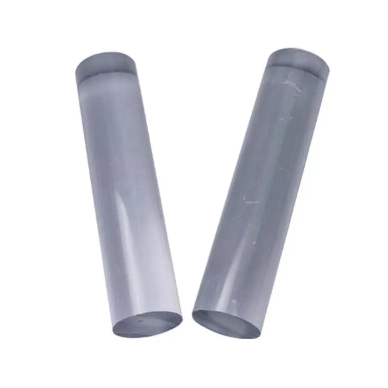 high quality custom size flexible solid tube plastic clear acrylic curtain rod plexiglass cylinder bar stick