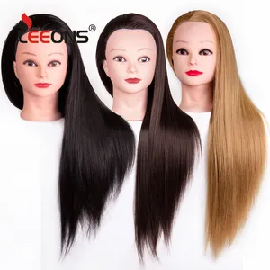 Factory Outlet Cosmetology Salon Practice Hairdresser Training Head Mannequin Dummy Doll Mannequin Head With 100% Synthetic Hair