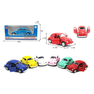 Juguete portátil para niños, vehículo de <span class=keywords><strong>escarabajo</strong></span> de simulación, 6 colores surtidos, música intermitente, doble puerta, aleación de Metal, modelo de <span class=keywords><strong>coche</strong></span> fundido a presión - Product Image 2
