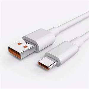 Cable de Datos Tipo C de 1m, Carga Rápida, Blanco, Revestimiento Plano de TPE, para Teléfonos Huawei y Xiaomi - Product Image 1