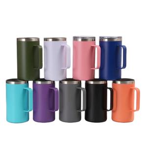 Gobelet isotherme en acier inoxydable 304 de 24 oz, personnalisable avec logo, écologique, avec poignée, double paroi, sous vide, pour café, 6-12 - Product Image 2