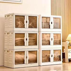 Plastic Storage Cabinet Organizer Folding Storage Box Collapsible Storage Organizers - Product Image 3