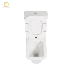 Sanitari Moderni: WC in Ceramica Quadrato, Senza Bordo, con Doppio Scarico, in Due Pezzi per Bagno, Villa, Hotel - Product Image 4