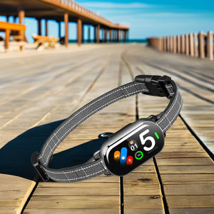 비프 진동이있는 개를위한 나무 껍질 고리 <span class=keywords><strong>5</strong></span>-100lbs IP67 <span class=keywords><strong>5</strong></span> 조정 가능한 감도와 방수 충전식 짖는 고리 - Product Image 6