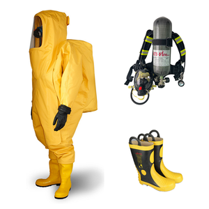 SCBAに適したATI-FIRE卸売高品質完全密閉型化学保護スーツ - Product Image 6