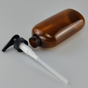 600ml Âmbar Transparente <span class=keywords><strong>PET</strong></span> Refilável Loção Cosmética Recipiente Dispenser Plástico Shampoo Garrafa Bomba Pulverizador Vazio Face Garrafa - Product Image 6