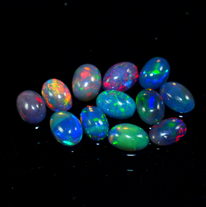 ชาวโอปอล์ทรงหลังเบี้ยโอปอลเอธิโอเปียสีดำทำจากอินเดียมีรูปไข่และเรียบเนียนโอปอลทรงหลังเบี้ย - Product Image 2