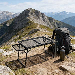 Heavy-Duty Metal Mesh Table Top for Outdoor Use, a Durable Aluminum Dining Table for Picnic, BBQ and Party <strong>Rentals</strong> - Product Image 2