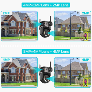 2 ống kính IP66 không thấm nước 2 cách âm thanh di động 2 + 2MP Giám sát từ xa Wifi Camera an ninh nhà - Product Image 3