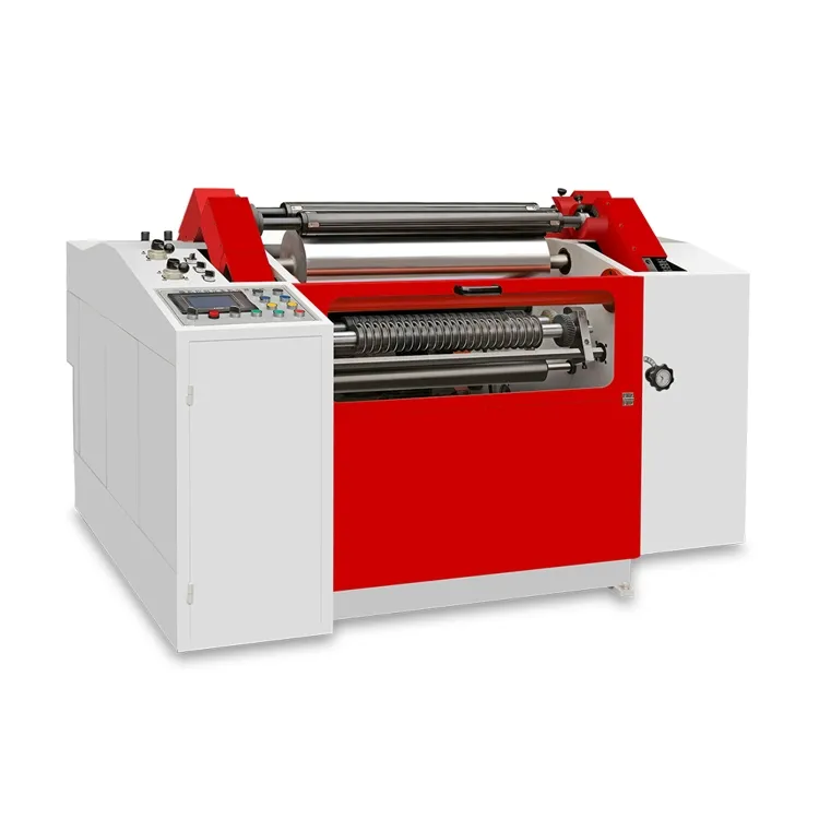 เครื่องตัดม้วนกระดาษฟิล์มพลาสติก เครื่องตัดม้วนกระดาษสําหรับฟิล์ม Bopp เครื่องตัดม้วนพลาสติก PET CPP CPE PVC เครื่องตัดขนาดเล็ก