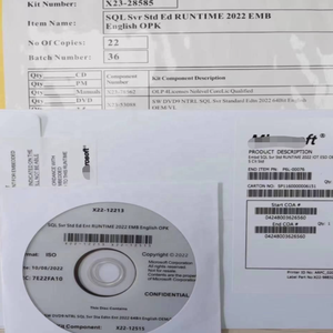 Sql Server 2022 DVD Full Package Lifetime Warranty <strong>Online</strong> Activation Sql Server 2022 Standard CD DISC PacK Complete Set - Product Image 1