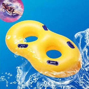Große aufblasbare Doppel-Lazy-River-Tube für 2 Personen, Schwimmbad-Floater, aufblasbare Schwimmreifen für Wasserparks - Product Image 1