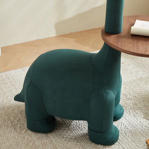 เก้าอี้ห้องนั่งเล่นพร้อมโต๊ะด้านข้างเก้าอี้พักผ่อนน่ารักสไตล์ไดโนเสาร์เก้าอี้โซฟารูปสัตว์ - Product Image 4