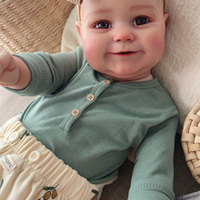 Poupées Reborn de 50/60 cm aux yeux verts et cheveux blonds, corps souple et câlin, poupée bébé réaliste, cadeaux peints, jouets pour enfants