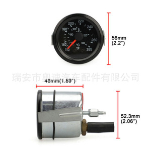 เกจวัดอุณหภูมิน้ำ 2 นิ้ว 52 มม. 12V แบบมีสาย สำหรับการติดตั้งเพิ่มเติม - Product Image 2