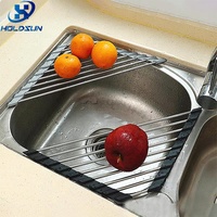 Égouttoir à fruits triangulaire pliable en acier inoxydable résistant à la chaleur et durable pour une utilisation domestique en cuisine
